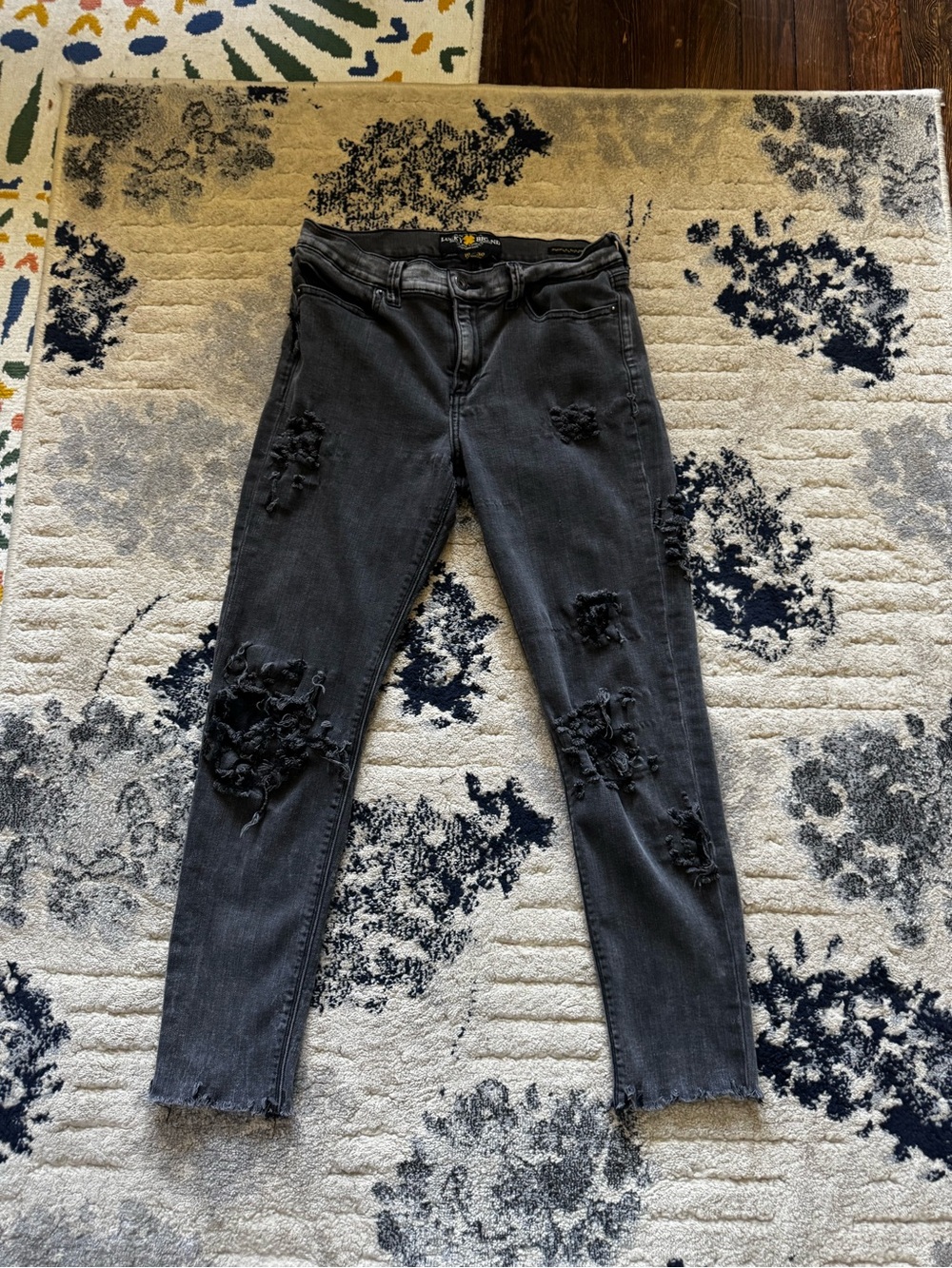 Lucky Brand Black Distressed Skinny Legging Jeans